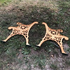 vintage pair of garden cast iron bench  ends (Pick up only)