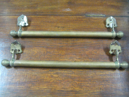 Pair antique brass - 14, 1/2"