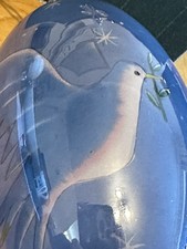 Dove of Peace Pier 2008 Art Glass Christmas Tree Ornament 5” Original Box