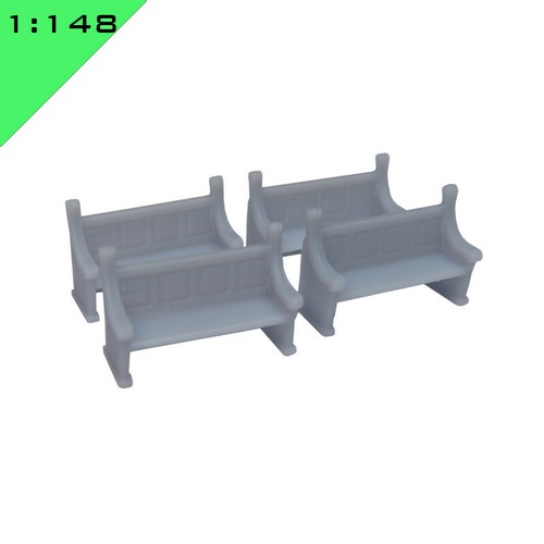 Printed church pew - 3d,