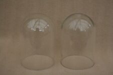 X 2 VINTAGE GLASS CLOCK DOMES