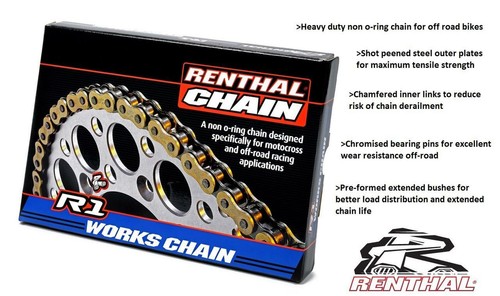 Renthal 520 gold - gold, chain