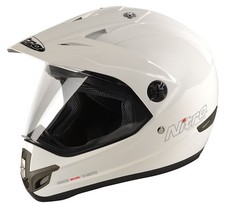 VSJ Nitro MX-630 MX Motocross Helmet White With Clear Anti-Scratch Visor XS Size