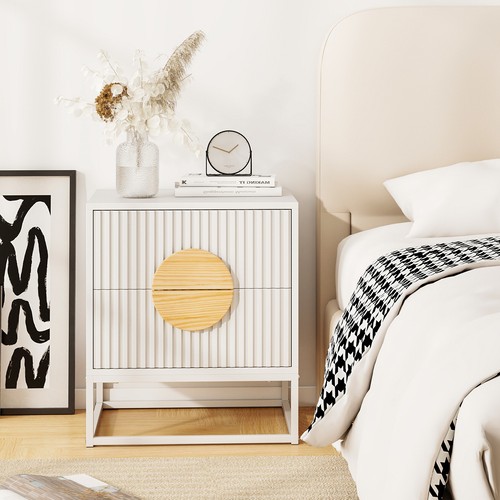 Drawer nightstand fluted - 2,