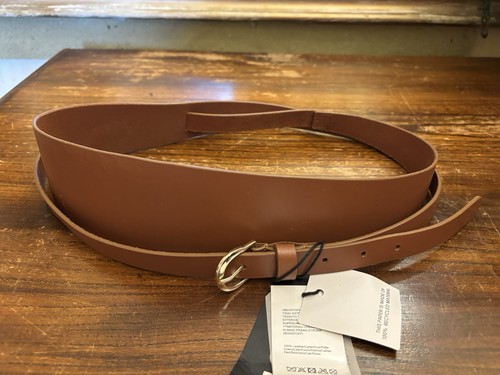 Tan leather obi - tan, belt