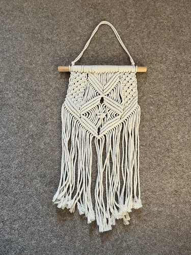 Macrame cream wall hanging - macrame,