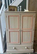 Painted Pine Wardrobe /
