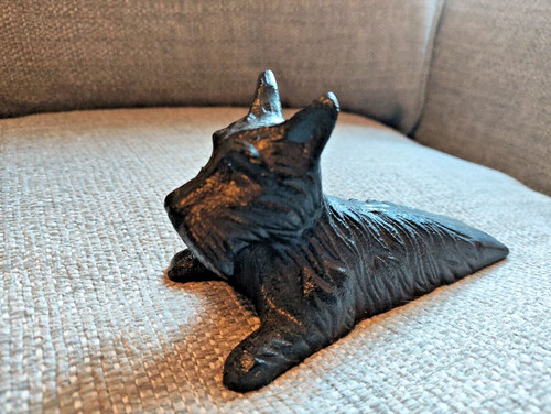 Vintage cast iron dog - iron,