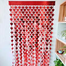 Foil Heart Curtain Decorations