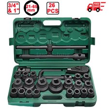 26pc Impact Socket Set With Ratchet 3/4" & 1" Dr 21- 65mm 6 Point HGV Heavy Duty