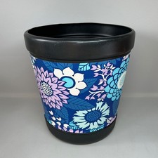 Vintage blue floral waste - vintage,