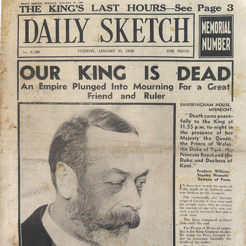 1936 our king dead daily - 1936,