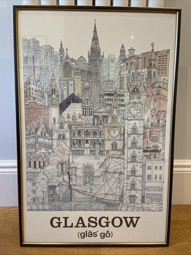 Glasgow architecture poster - glasgow,