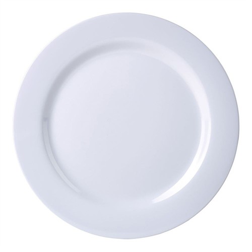 White melamine dinner plate - melamine,