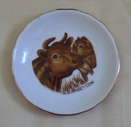 Decorative 12cm guernsey cow - decorative,