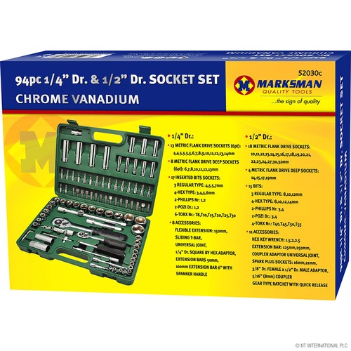 94pc 1 4 socket - &,