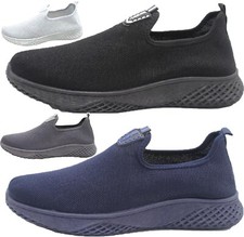 MENS LIGHTWEIGHT SLIP ON WALK SPORTS CASUAL RUNNING PUMPS TRAINERS SHOES SIZE UK
