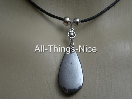 Hematite gemstone 30mm tear - hematite,