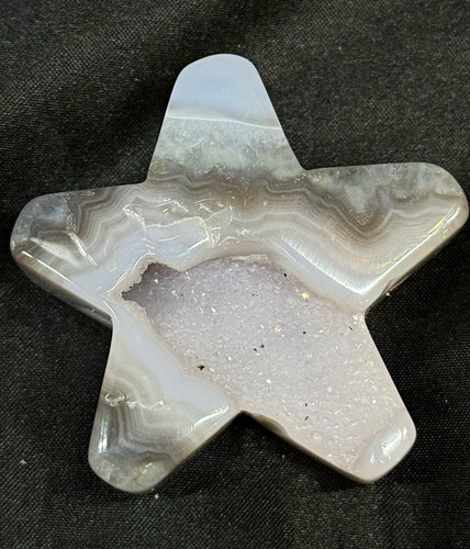 Banded agate druzy star
