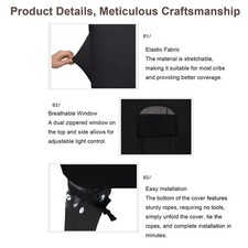 Crib Blackout Canopy Cover