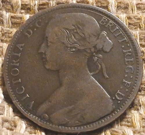 1866 victorian one penny - one,