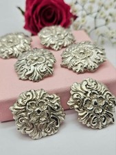 Sterling Silver Peruvian Button Set, Vintage