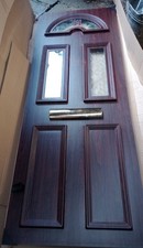 Rosewood uPVC Door Insert With