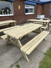 Wooden picnic bench - wooden, bench/table