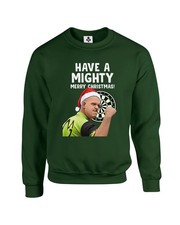 Have A Mighty Christmas Darts Christmas Jumper Fun Darts Xmas Sweatshirt New
