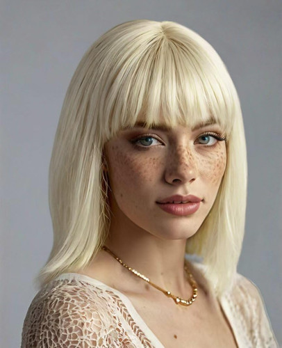 Short straight bob wig - wig, black