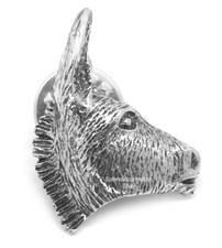 Donkeys head pin badge brooch - pin,