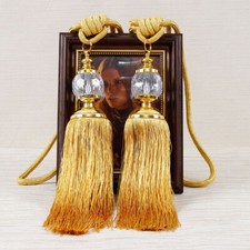 Rope Tie Backs Tassel Crystal Ball 1 Pair Tieback Home Decor Curtain Holdbacks