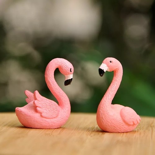 Flamingo ornaments miniature - ornaments,
