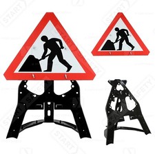 Men At Work Temporary Sign | Road Works Sign | RA1 Reflective Signs | 750mm 