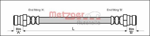 4111682 metzger brake hose - 4111682, for