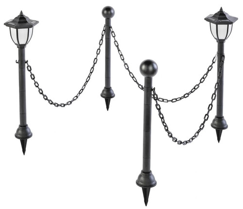 Solar lamp post chain - chain, fence