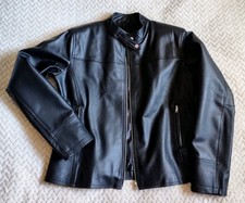 NEW Women Real Leather Motorcycle Jacket Genuine Cowhide Biker Racer Peplum NWOT