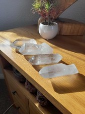 Quartz crystal points x 4 Large pieces, multiple facets.