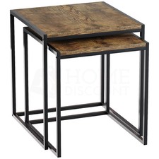 Wooden Nested Nesting Nest of Tables Set of 2 3 Coffee Side Table Living Room