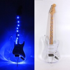 Acrylic Body Electric Guitar Maple Neck 22 Fret SSS pickup Nice tone LED Light