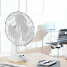12" OSCILLATING ELECTRIC DESK FAN 12 INCH 3 SPEED SILENT PORTABLE HOME OFFICE