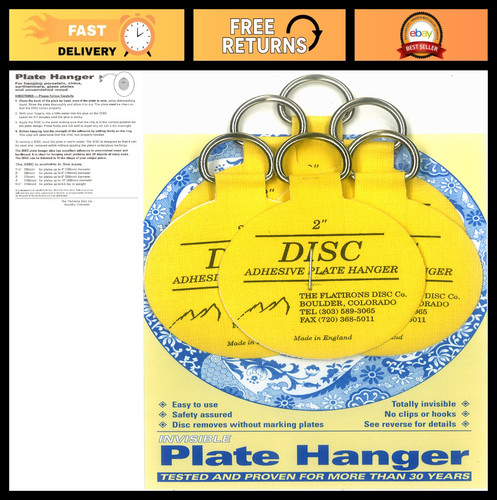 Adhesive plate hanger set - plate,