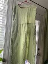Light Green Sleeve Dress Linen