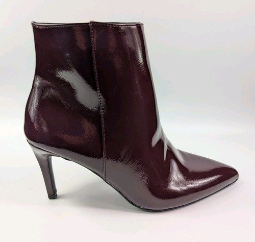 New look burgundy faux patent - look,