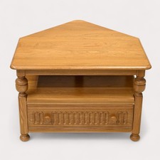 Ercol Corner TV Stand Video Cabinet Corner Flap Light Finish FREE UK Delivery