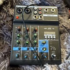 4 Channel Mixer For DJ Home Studio Small Compact Recording Mixing Console F-4A 