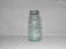 The Ball Jar Masons Patent 1858 Half Gallon Canning Jar w/Zinc Lid. Rb#259-5