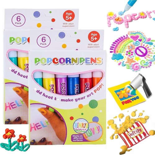6pcs magic popcorn pens - popcorn, 3d