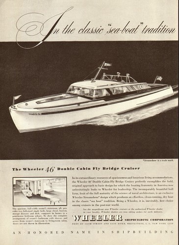 1947 vintage motor boating - , ad