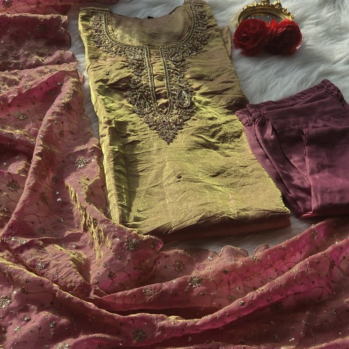 Embroidered salwar kameez suit - salwar,